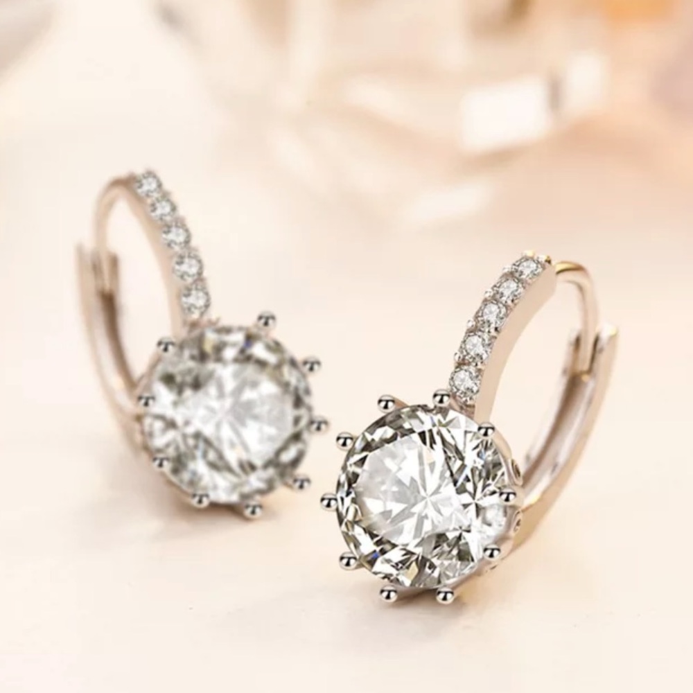 STERLING SILVER CLASSIC EARRINGS - Picture 3 of 4